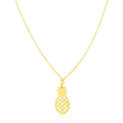 14K Yellow Gold Pineapple Necklace - Melliflus Necklaces