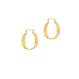 Oval Back to Back Hoop Earrings