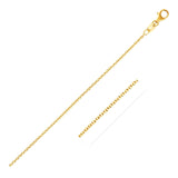 Round Cable Link Chain 1.5 mm in 14k Yellow Gold