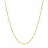Round Cable Link Chain 1.5 mm in 14k Yellow Gold, view 2