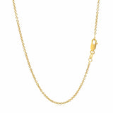 Round Cable Link Chain 1.5 mm in 14k Yellow Gold, view 3
