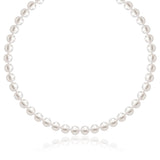 14k Yellow Gold Necklace with White Freshwater Cultured Pearls (6.0mm to 6.5mm)