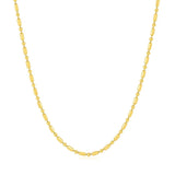 14k Yellow Gold Diamond-Cut Alternating Bead Chain (1.30 mm)