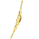 14k Yellow Gold Diamond-Cut Alternating Bead Chain (1.30 mm)