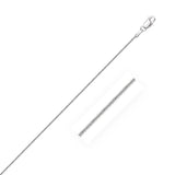14k White Gold Round Snake Chain 0.9mm