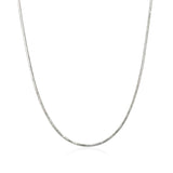 14k White Gold Round Snake Chain 0.9mm