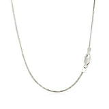 14k White Gold Round Snake Chain 0.9mm