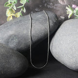 14k White Gold Round Snake Chain 0.9mm