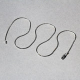 14k White Gold Round Snake Chain 0.9mm