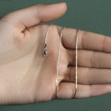 14k White Gold Round Snake Chain 0.9mm