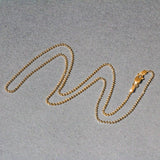 14k Yellow Gold Diamond-Cut Bead Chain (1.10 mm)