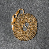 14k Yellow Gold Diamond-Cut Bead Chain (1.10 mm)