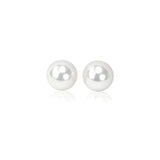 14k Yellow Gold Freshwater Cultured White Pearl Stud Earrings (6mm)