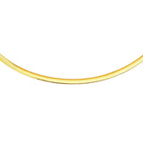 14K Yellow Gold And Silver Reversible Omega Chain Necklace (4.00 mm)