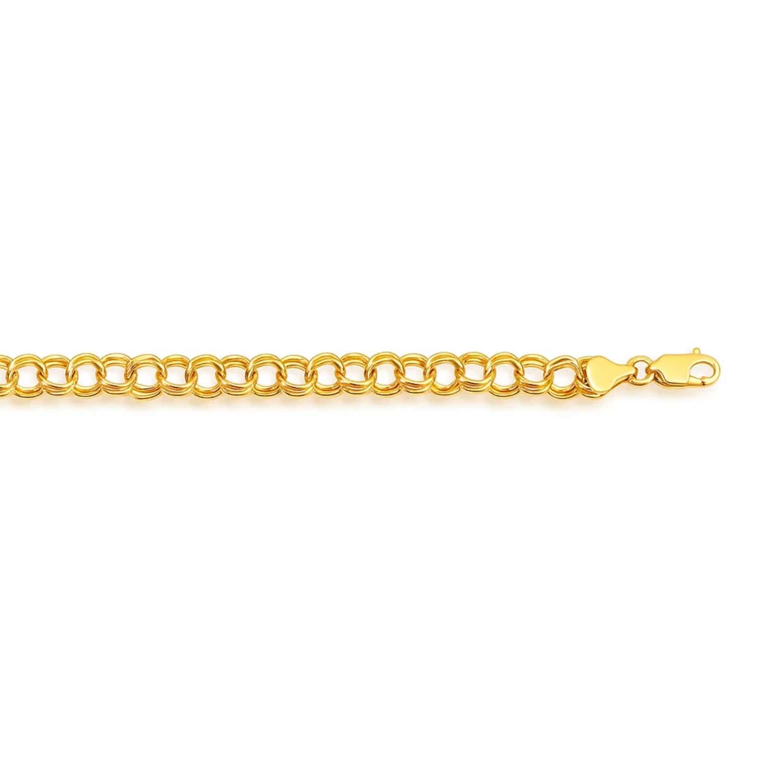14k Yellow Gold Lite Charm Bracelet (5.00 mm)