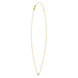 14K Yellow Gold Mini Diamond N Initial Pendant Necklace