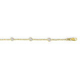 14k Yellow Gold CZ By the Yard Long Links