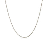 10k White Gold Singapore Chain  (1.10 mm)