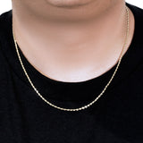 10k Yellow Gold Solid Diamond Cut Rope Chain (1.80 mm)