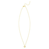 14K Yellow Gold Petite Diamond Heart Necklace