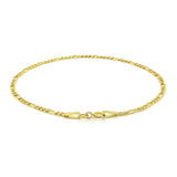 14k Yellow Gold Figaro Bracelet (1.90 mm)
