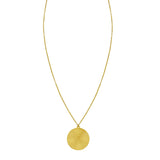 14K Yellow Gold Radiating Circle Necklace
