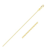 Diamond Cut Cable Link Chain 1.10 mm in 10k Yellow Gold