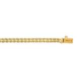 14k Yellow Gold Two Row Rope Bracelet  (3.40 mm)