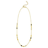 14K Yellow Gold Onyx And MOP Inlay Links Necklace