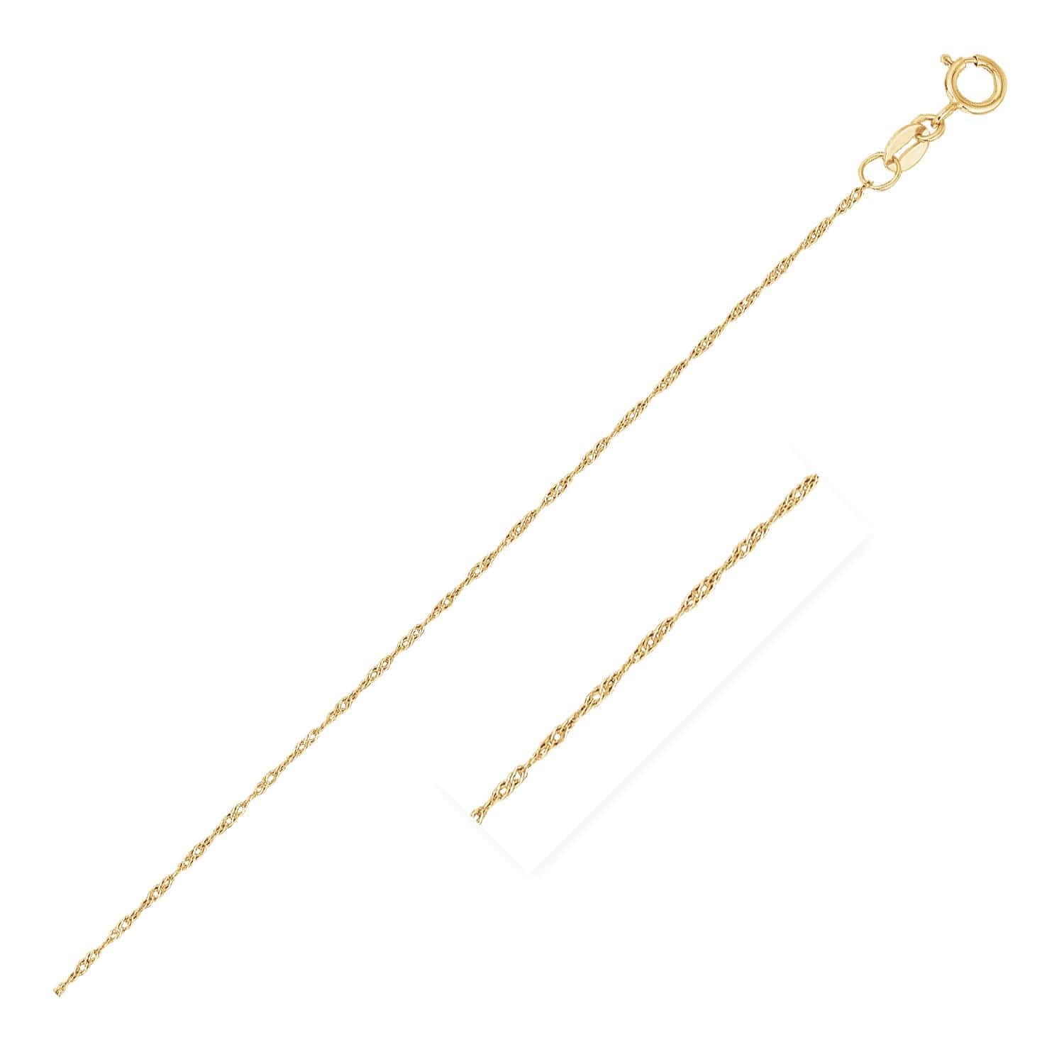 Singapore Chain 0.60 mm in 14k Yellow Gold