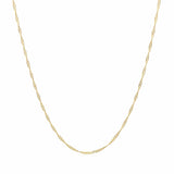 Singapore Chain 0.60 mm in 14k Yellow Gold, view 2