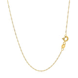 Singapore Chain 0.60 mm in 14k Yellow Gold, view 3