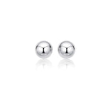 14k White Gold Classic Stud Earrings (8mm)