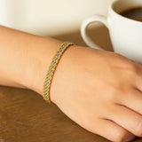 Triple Strand Rope Chain Bracelet in 10k Two Tone Gold (6.35 mm)