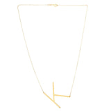 14K Yellow Gold Yours Truly Large Initial K Necklace