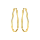 14k Yellow Gold Endless Pear Hoop Earrings