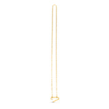 14k Yellow Gold Elongated Link Paperclip Necklace