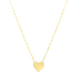 14k Yellow Gold Polished Mini Heart Necklace
