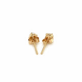 Stud Earrings with White Hue Faceted Cubic Zirconia (3mm)