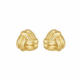 14K Yellow Gold Large Double Knot Earrings