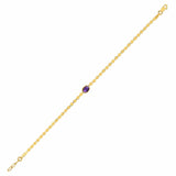 Amethyst Mirrored Chain 2.20 mm in 14k Yellow Gold