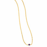 Amethyst Mirrored Chain 2.20 mm in 14k Yellow Gold, view 2