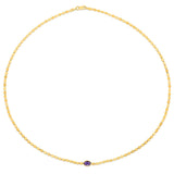 Amethyst Mirrored Chain 2.20 mm in 14k Yellow Gold, view 3