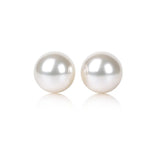 14k Yellow Gold Freshwater Cultured White Pearl Stud Earrings (7mm)
