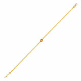 Citrine Mirrored Chain 2.20 mm in 14k Yellow Gold
