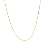Diamond Cut Cable Link Chain 0.80 mm in 18k Yellow Gold, view 2
