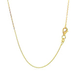 Diamond Cut Cable Link Chain 0.80 mm in 18k Yellow Gold, view 3