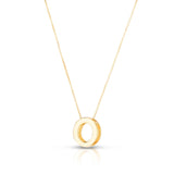 14K Yellow Gold Yours Truly Block Letter Initial O Necklace