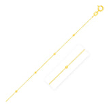 Bead Links Saturn Chain 1.80 mm in 14k Yellow Gold