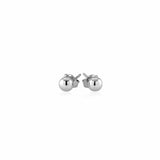 14k White Gold Round Stud Earrings (4mm)